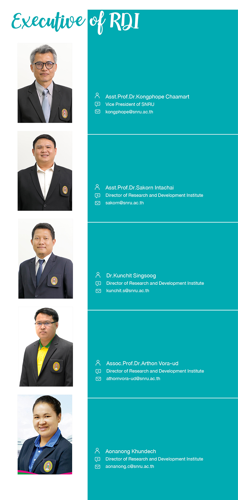 Staff Rdi STAFF – RDI-SNRU